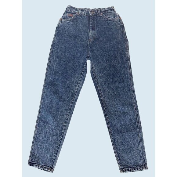 Vintage LEE Acid Washed Mom High Rise Jeans 80s / 90s Sz 24 - Picture 3 of 8